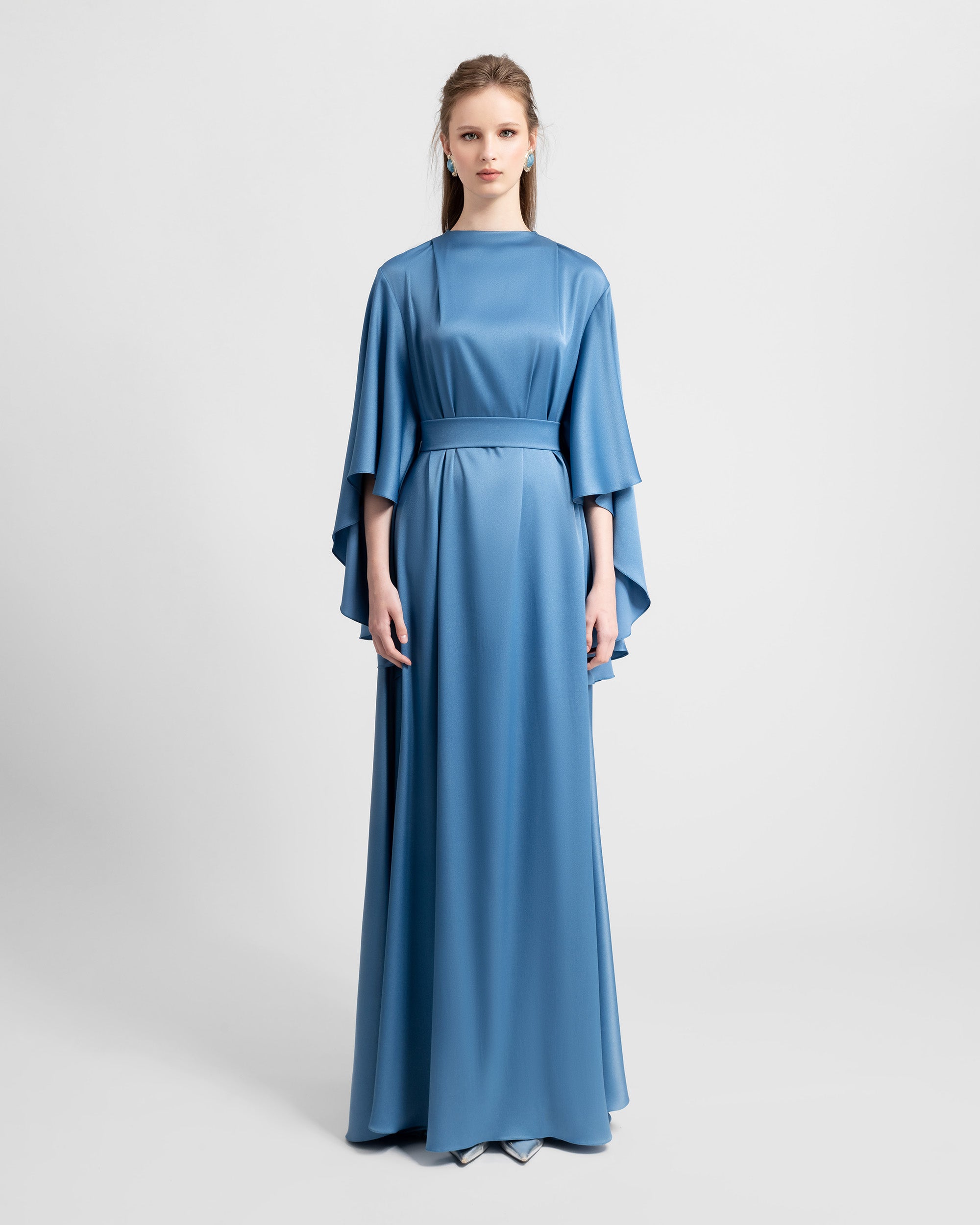 Loose-Cut Bell Sleeves Dress – Gemy Maalouf