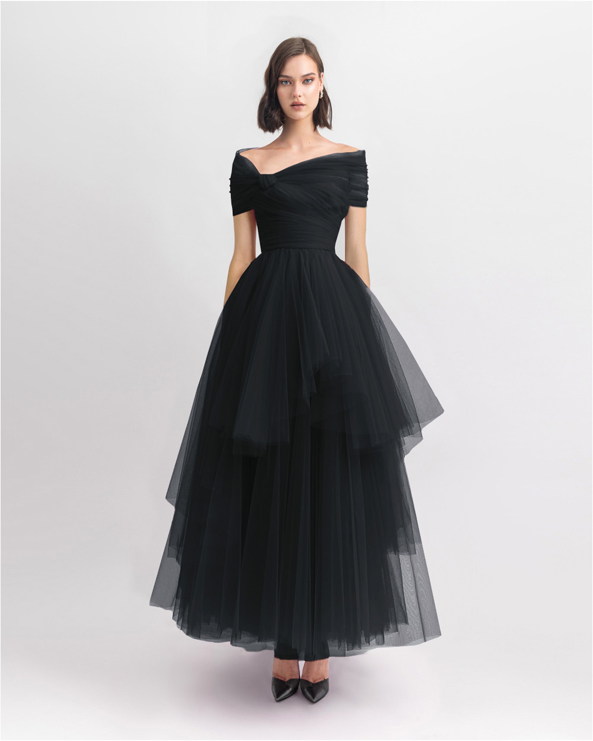 Asymmetrical tulle dress sale