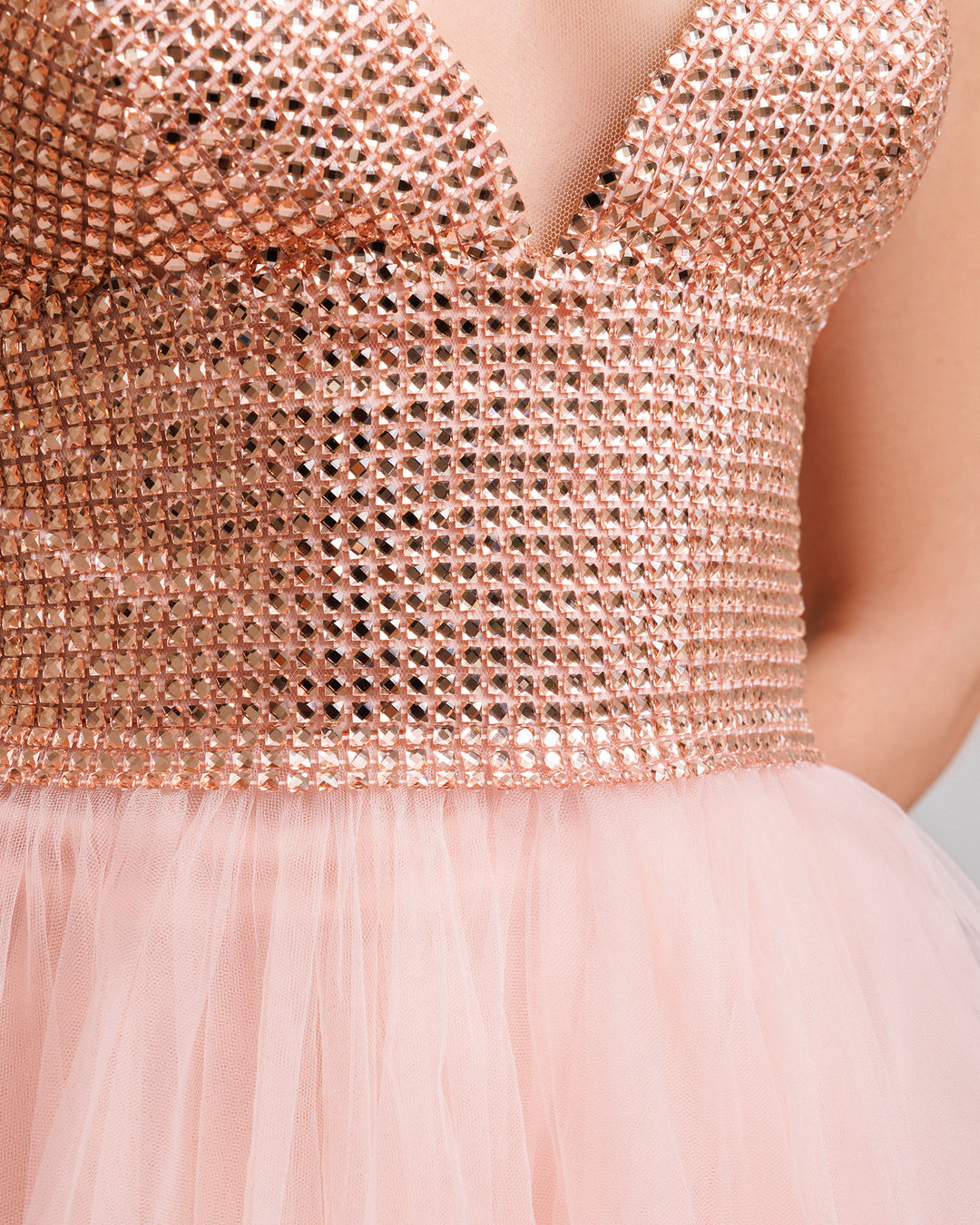 Embellished Corseted Tulle Dress