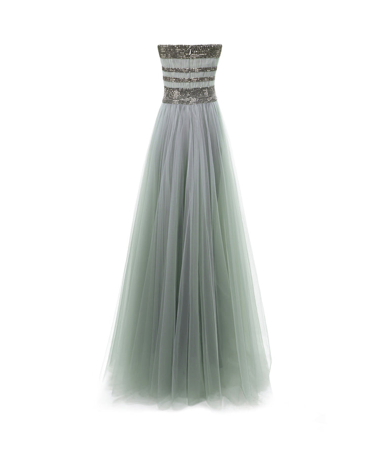 Embellished Corset Tulle Dress