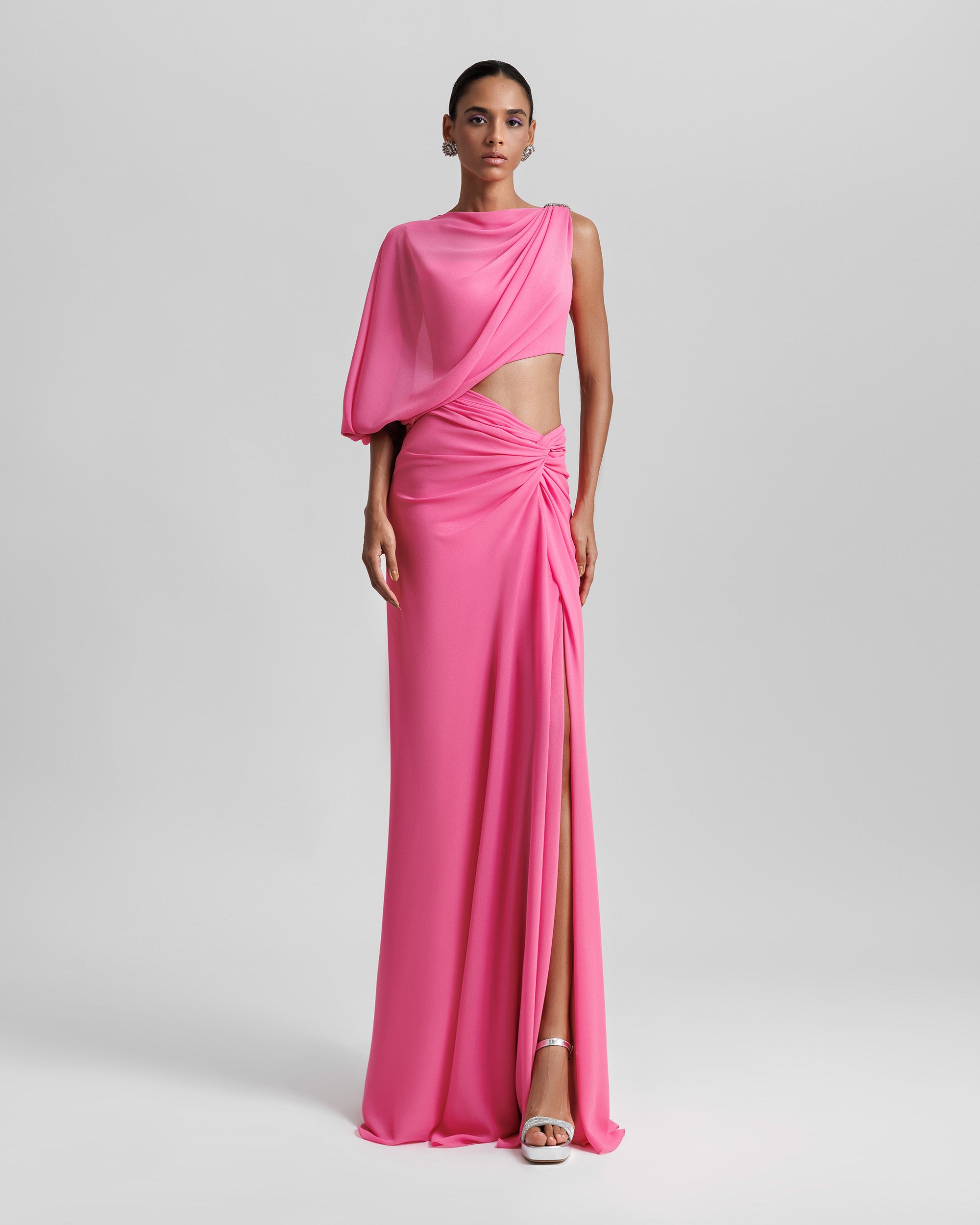 Gemy Maalouf | Evening Dresses | One Sleeve Long Dress