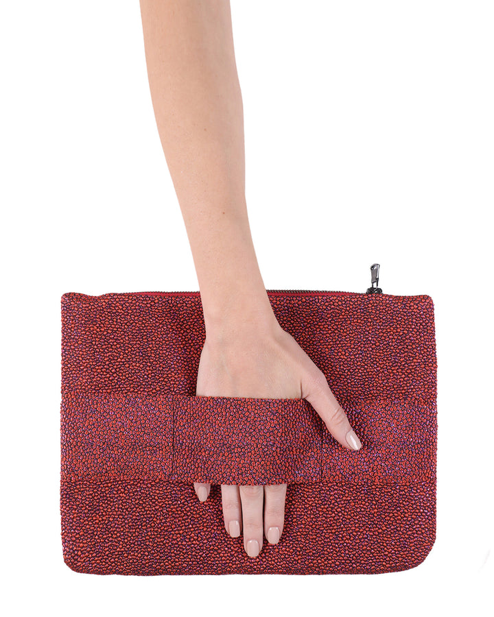 Shiny Dotted Clutch with Hand Strap