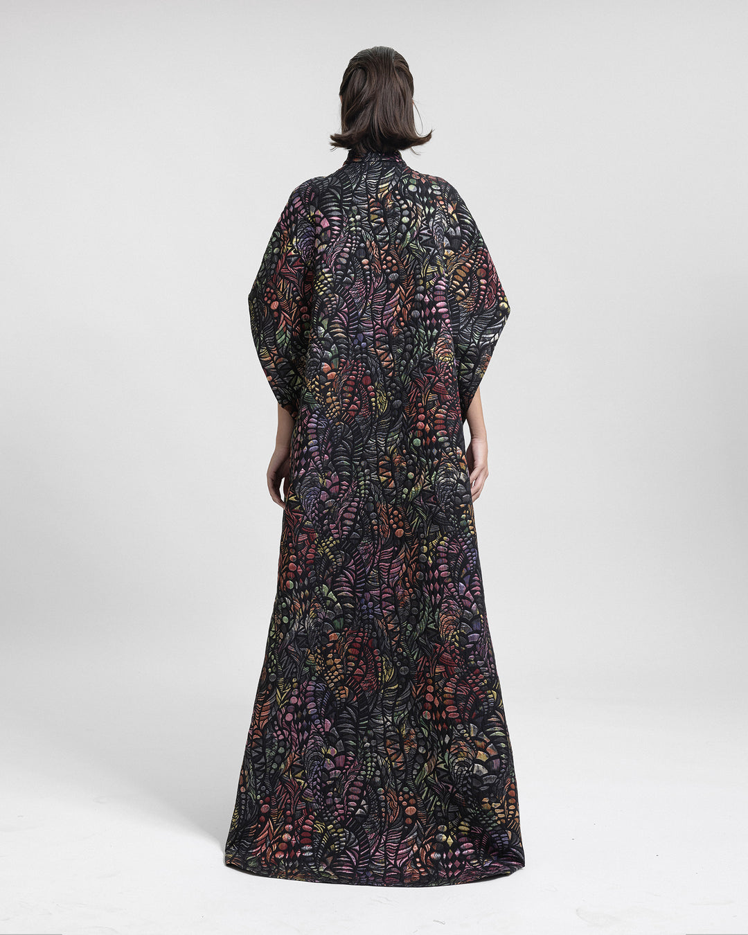 Open Floor-Length Multicolor Kaftan