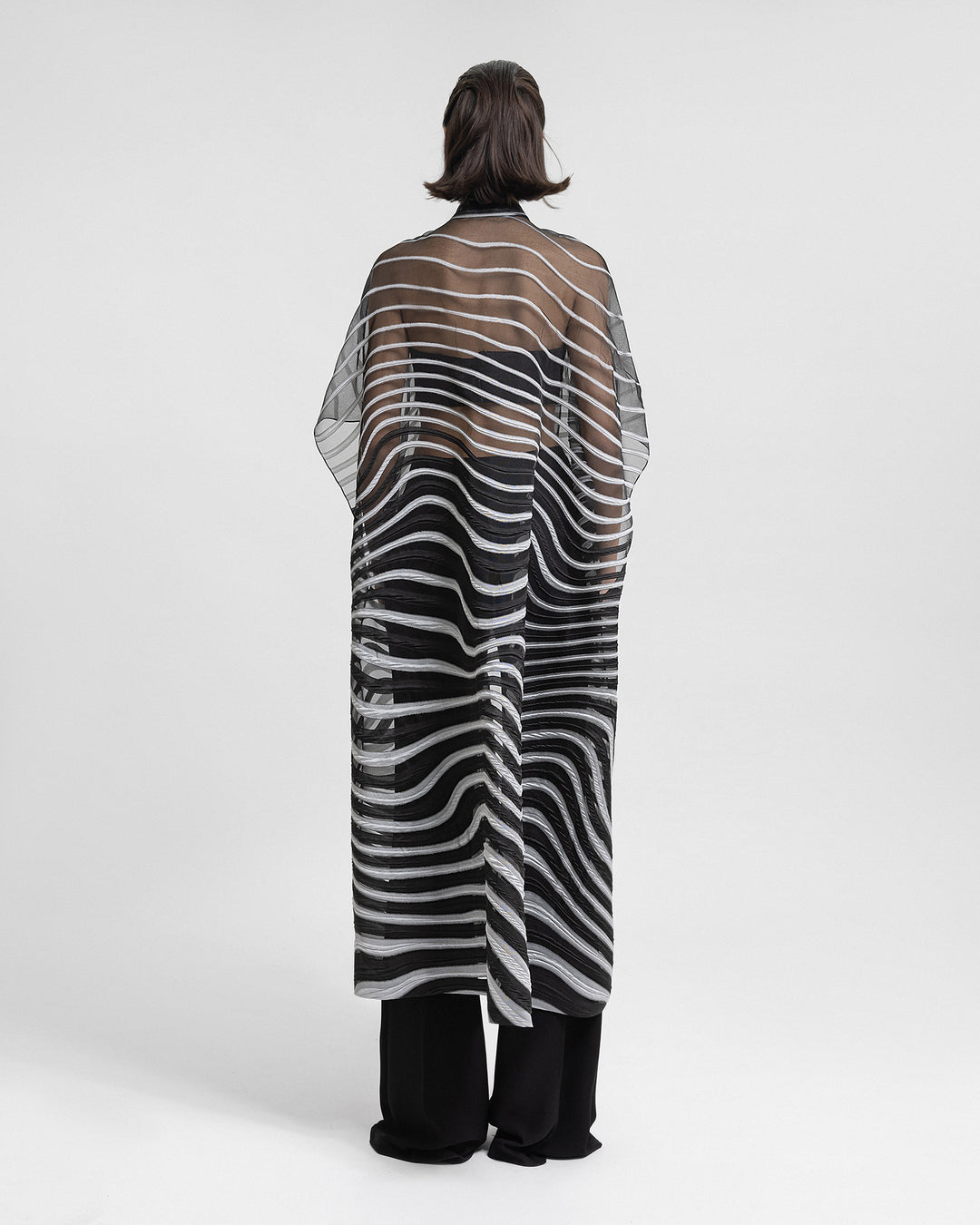 Open Black and White Kaftan