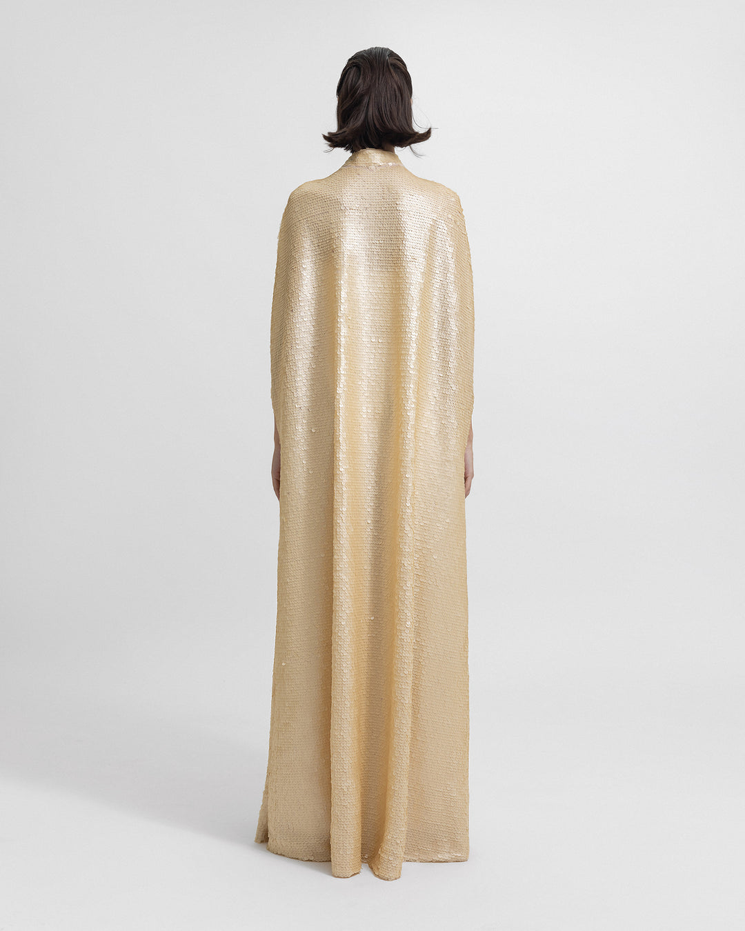 Open Floor-Length Champagne Kaftan