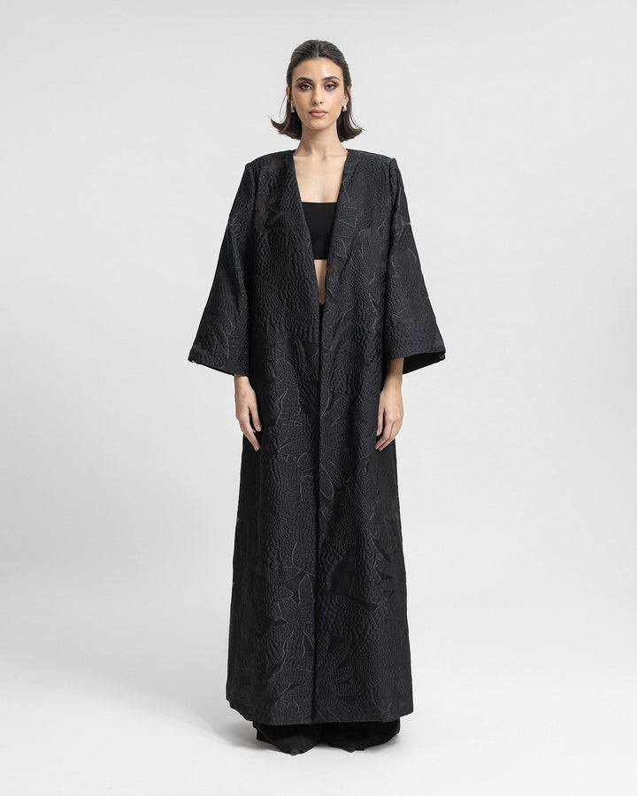 Structured Black Kaftan