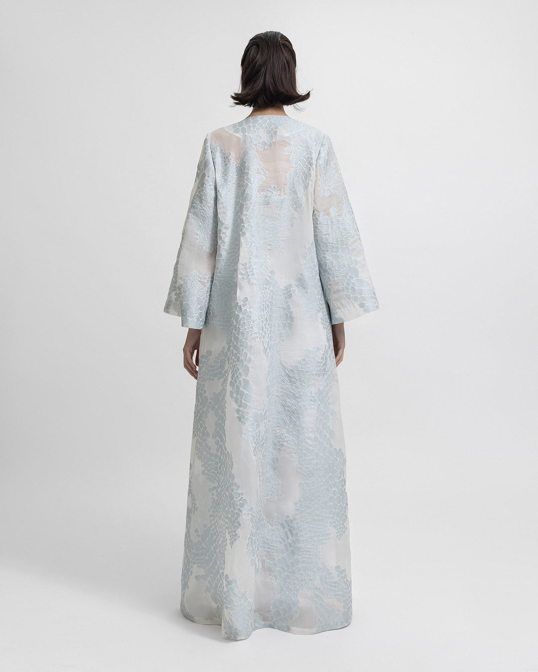 Open Loose-Cut Blue Kaftan