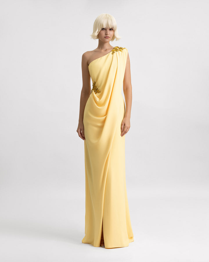 One-Shoulder Draped Dress