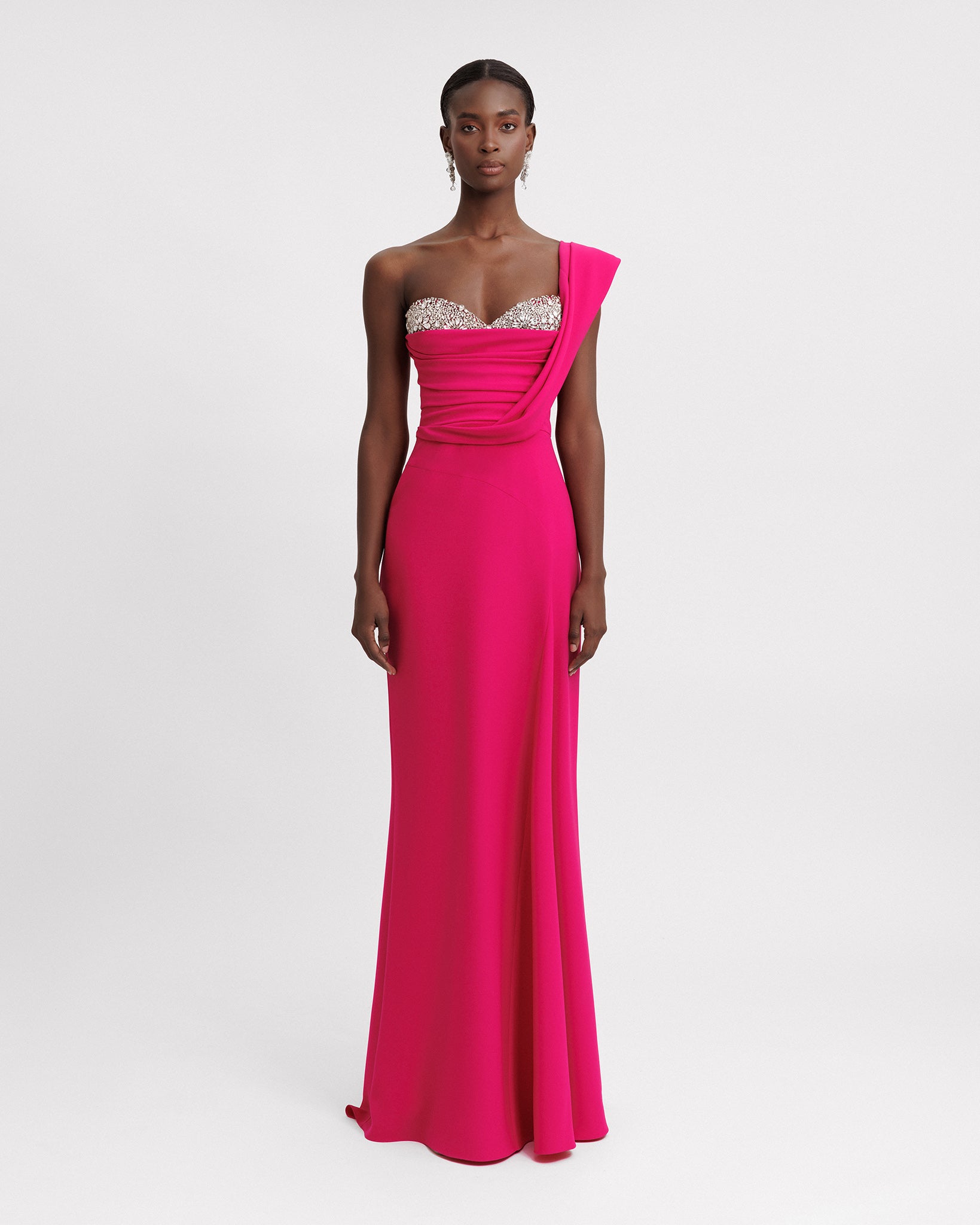 Gemy Maalouf Evening Dresses Draped Corset Dress