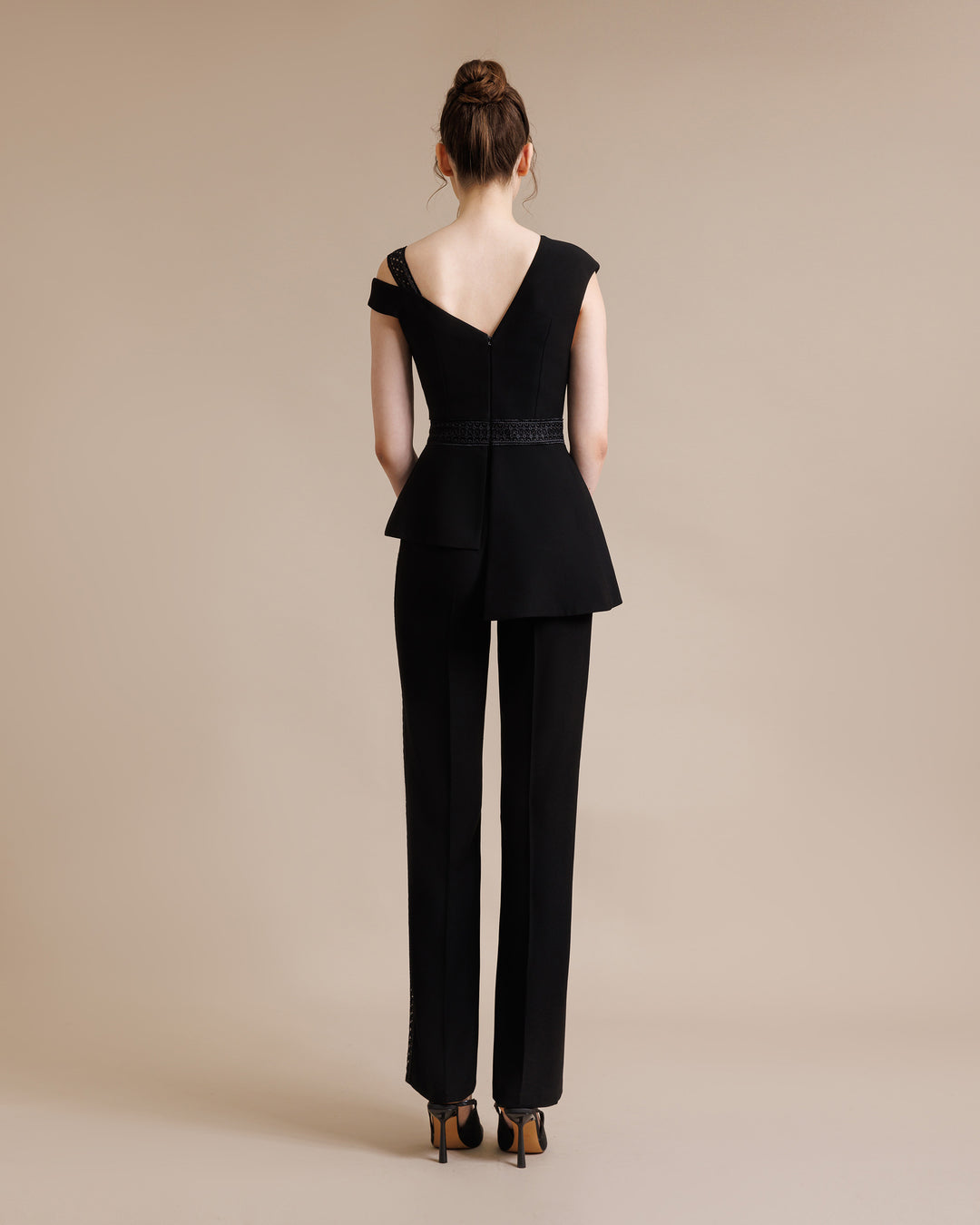 Black Straight Cut Jumpsuit