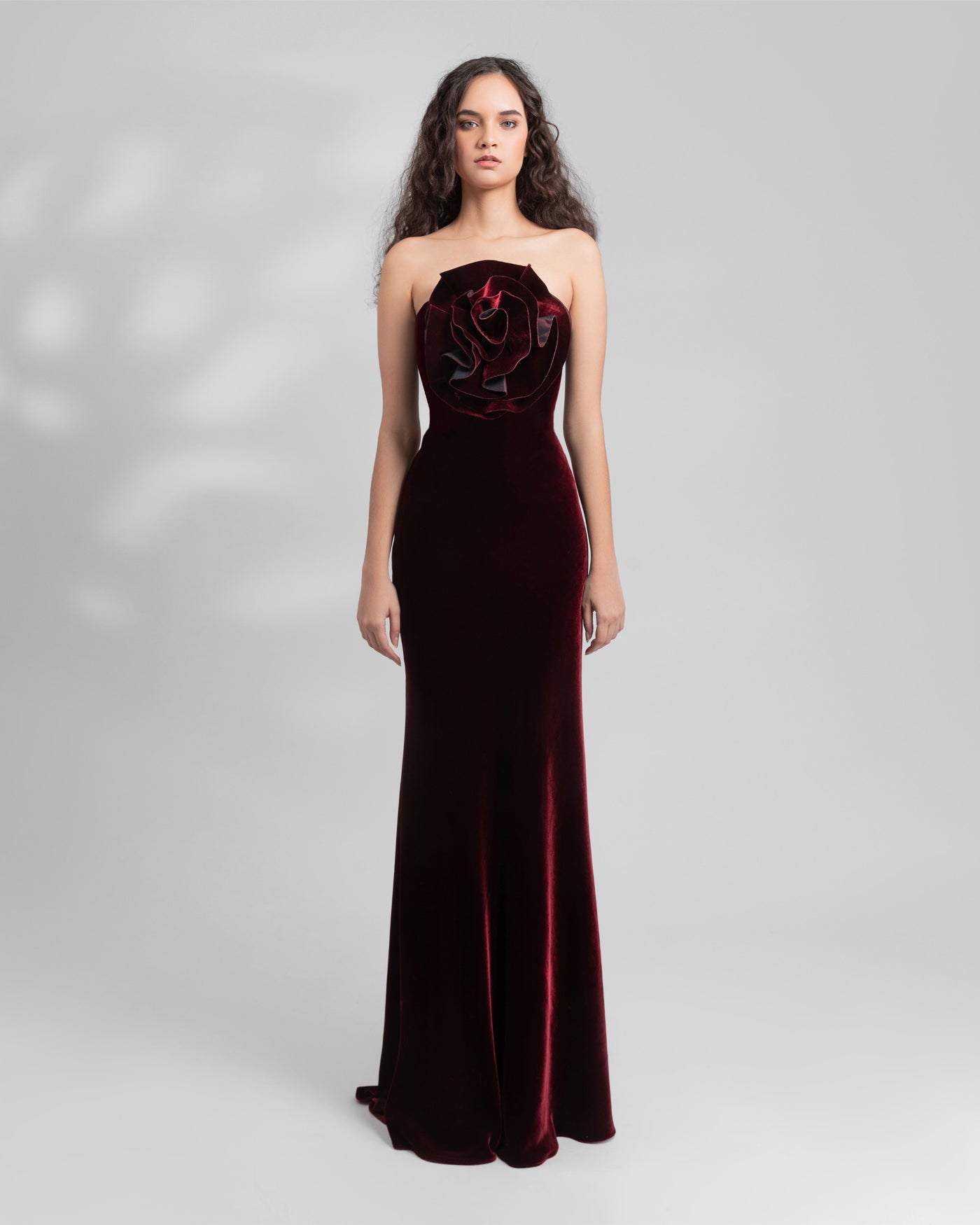 Velvet Flower Dress – Gemy Maalouf