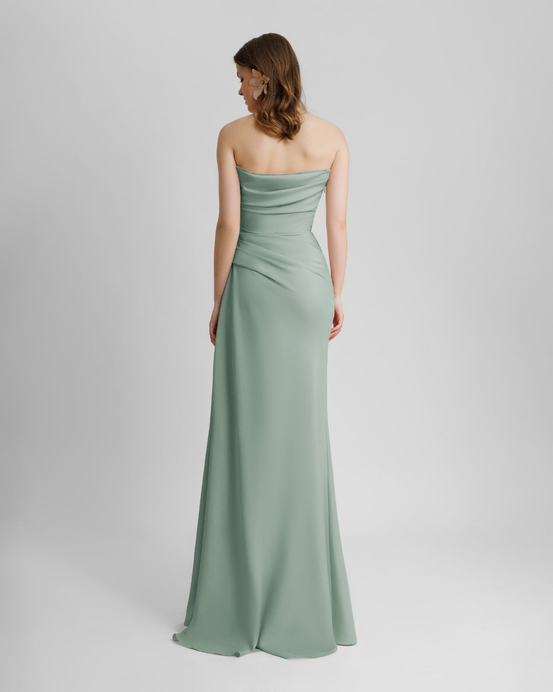 Beaded Mint Strapless Dress