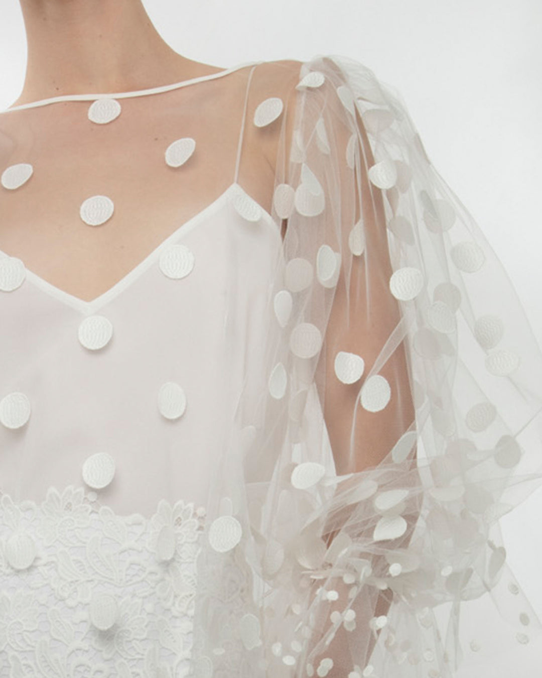 See-Through Dotted Tulle Top