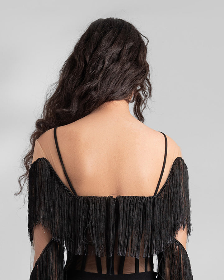 Long Sleeves Tassel Top