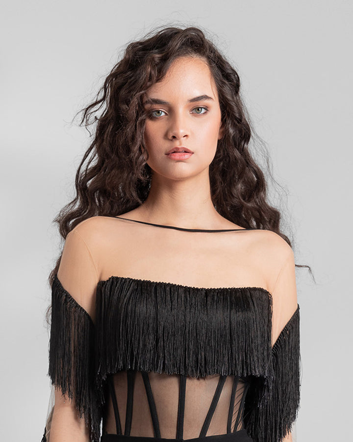 Long Sleeves Tassel Top